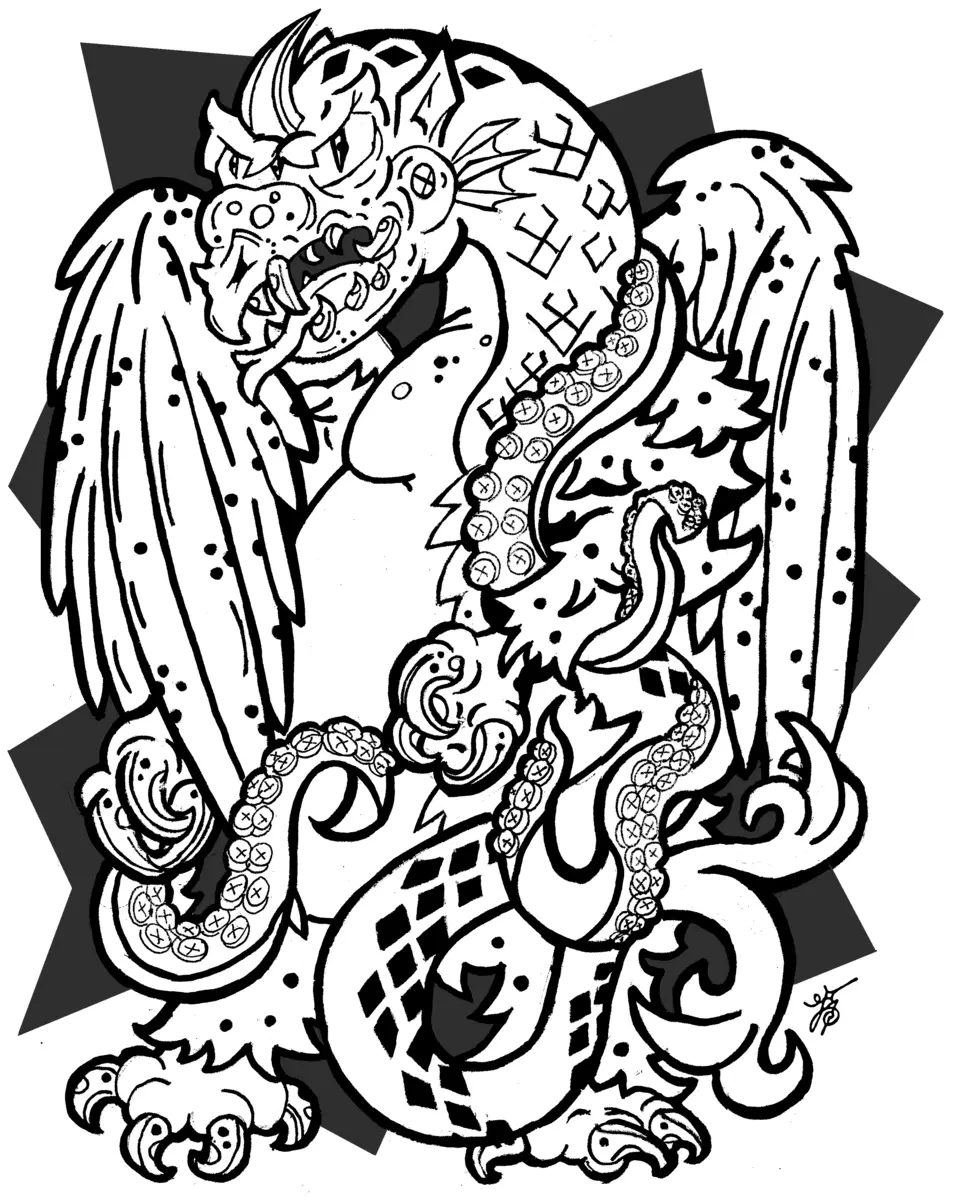 Snallygaster — illustration