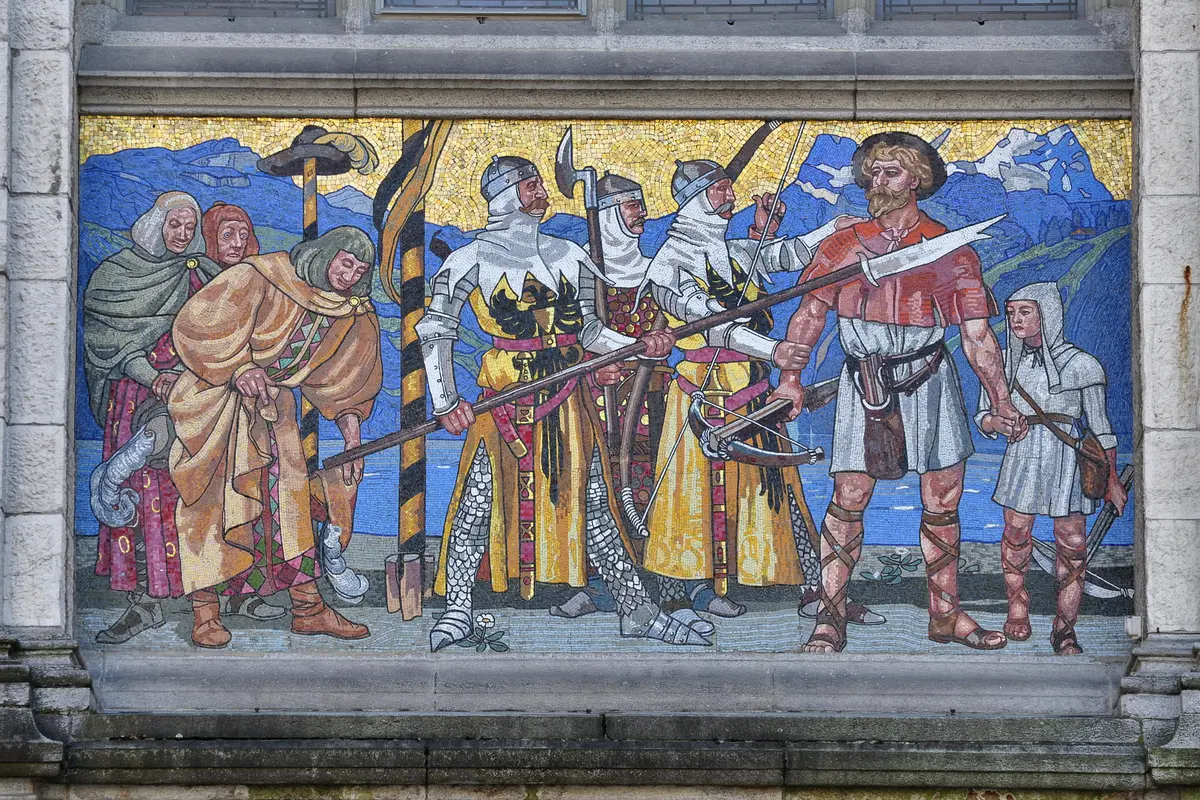 William Tell and the Apple, Altdorf, Canton of Uri, Switzerland